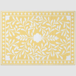 Yellow Traditional Bone Inlay Decoupage Paper Seidenpapier