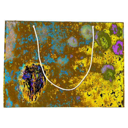 Yellow Tree Bark Gift Bag Große Geschenktüte (Rückseite)