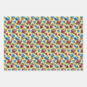 Yellow Trendy Birthday Summer Blume für sie Geschenkpapier Set (Vorderseite)