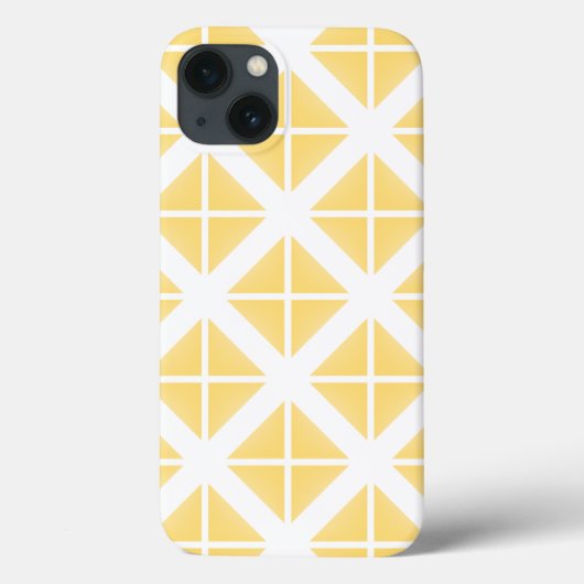 Yellow Trendy Triangle Pattern Case-Mate iPhone Hülle (Rückseite)