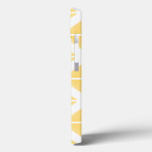 Yellow Trendy Triangle Pattern Case-Mate iPhone Hülle (Rückseite / Links)