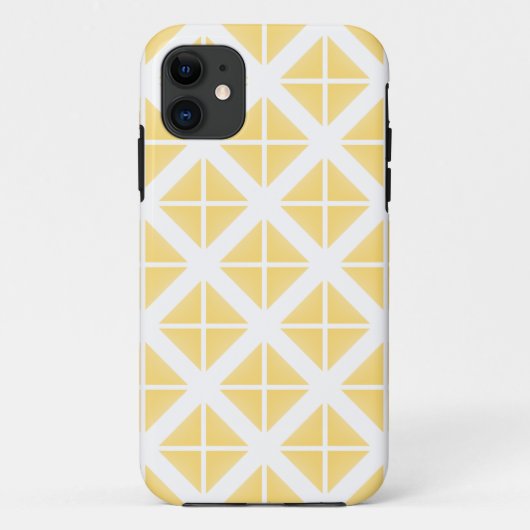 Yellow Trendy Triangle Pattern Case-Mate iPhone Hülle (Rückseite)