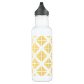 Yellow Trendy Triangle Pattern Edelstahlflasche (Rechts)