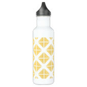 Yellow Trendy Triangle Pattern Edelstahlflasche (Links)