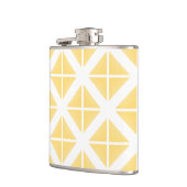 Yellow Trendy Triangle Pattern Flachmann (Links)