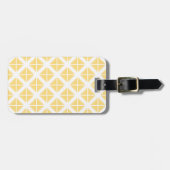 Yellow Trendy Triangle Pattern Gepäckanhänger (Vorderseite horizontal)