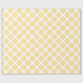 Yellow Trendy Triangle Pattern Geschenkpapier (Flach)
