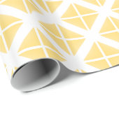 Yellow Trendy Triangle Pattern Geschenkpapier (Rolleneckpunkt)