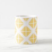 Yellow Trendy Triangle Pattern Kaffeetasse (Mittel)