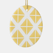 Yellow Trendy Triangle Pattern Keramikornament (Rechts)
