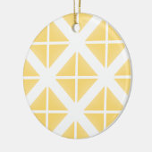 Yellow Trendy Triangle Pattern Keramikornament (Links)