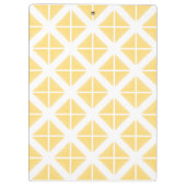 Yellow Trendy Triangle Pattern Klemmbrett (Rückseite)