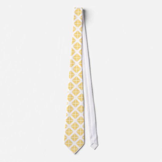 Yellow Trendy Triangle Pattern Krawatte (Vorderseite)
