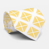 Yellow Trendy Triangle Pattern Krawatte (Gerollt)