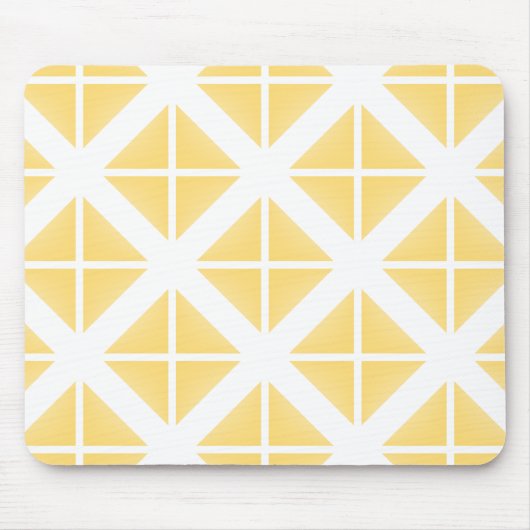 Yellow Trendy Triangle Pattern Mousepad (Vorne)