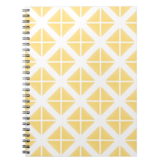 Yellow Trendy Triangle Pattern Notizblock (Vorderseite)