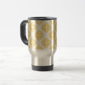 Yellow Trendy Triangle Pattern Reisebecher (Vorderseite Links)
