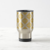 Yellow Trendy Triangle Pattern Reisebecher (Mittel)