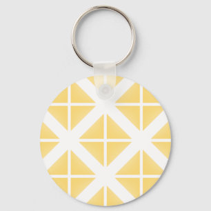 Yellow Trendy Triangle Pattern Schlüsselanhänger