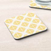 Yellow Trendy Triangle Pattern Untersetzer (Linke Seite)