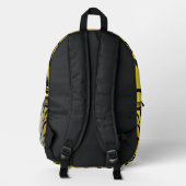 Yellow Tribal Backpack Bedruckter Rucksack (Rückseite)