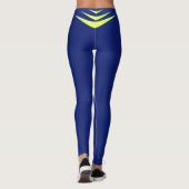 Yellow Triple Boomerang on Royal Blue Leggings (Rückseite)