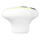 Yellow Truck Design Personalised Keramikknauf (Seitenansicht)