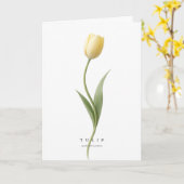 Yellow Tulip Botanical Art Symbol of Sunshine/Joy Karte (Gelbe Blume)