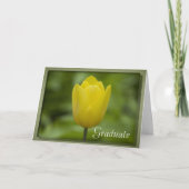 Yellow Tulip Graduierung Gratulationen Karte (Vorderseite)