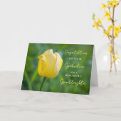 Yellow Tulip Grandtochter Abschluss Karte (Gelbe Blume)
