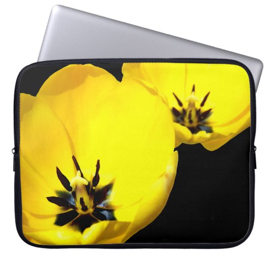 Yellow Tulip Laptop Case (Vorderseite)