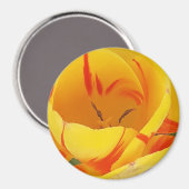Yellow Tulip Magnet (Vorderseite/Rückseite)