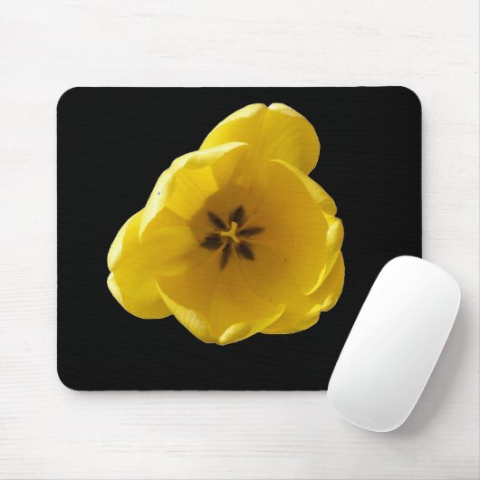 Yellow Tulip Mousepad (Mit Mouse)