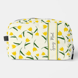 Yellow Tulip Pattern  Waschbeutel