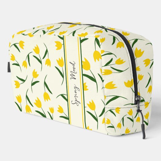 Yellow Tulip Pattern  Waschbeutel (Rechte Ecke)