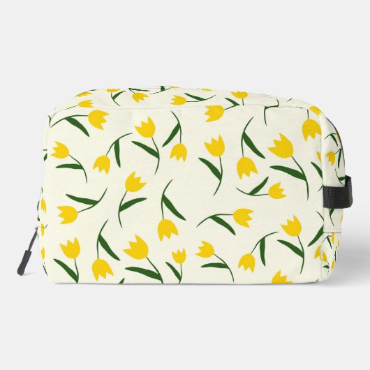 Yellow Tulip Pattern  Waschbeutel (Rückseite)