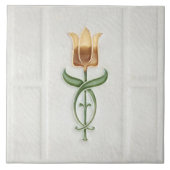 Yellow Tulip Wall Deco Nouveau Art Deco Gibbons Fliese (Vorderseite)