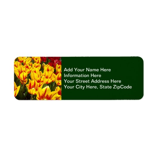 Yellow Tulips Address Labels custom Floral Tulip (Vorne)