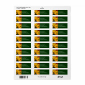 Yellow Tulips Address Labels custom Floral Tulip (Vorne)