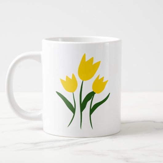 Yellow Tulips Jumbo-Tasse (Links)