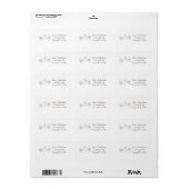Yellow Tulips Monogram Address Labels Adressaufkleber (Vorne)
