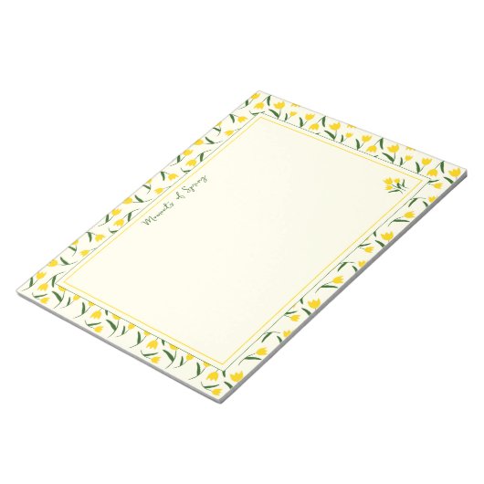 Yellow tulips notizblock (angewinkelt)