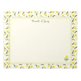 Yellow tulips notizblock