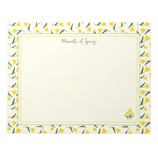 Yellow tulips notizblock (Vorderseite)