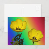 Yellow Tulips Rainbow DIY Postkarte (Vorne/Hinten)