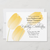 Yellow Tulips Spring Floral Wedding Einladung (Vorderseite)