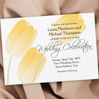 Yellow Tulips Spring Floral Wedding