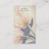YELLOW TULIPS WATERCOLOR BLUME BUSINESS CARDS VISITENKARTE (Vorderseite)