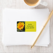 Yellow Tullip address mailing label Adressaufkleber (Insitu)