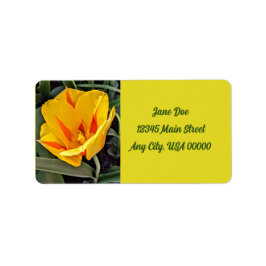 Yellow Tullip address mailing label Adressaufkleber